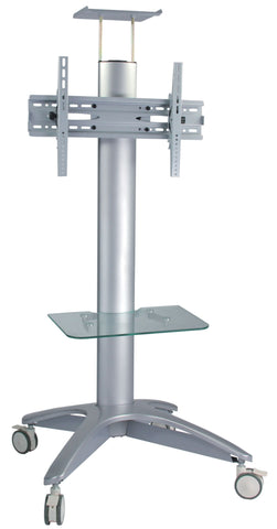 ZENAN | Tv Stand with Castor Wheel Silver For Size 32