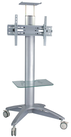 ZENAN | Tv Stand with Castor Wheel Silver For Size 32