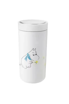 STELTON | To Go Click Vacuum Insulated Cup 0.4ltr Soft Light Grey Moomin | 1371-6
