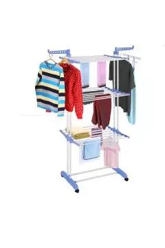 Foldable 3 Layers Drying Clothes Rack Blue | 539 5