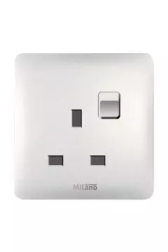 MILANO | 13A Single Switched Socket With Led Indicat- | 210100300401