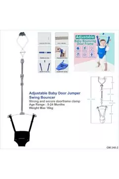 Adjustable Baby Door Jumper Swing Bouncer 5-24 Months | 348-2 Black