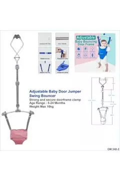 Adjustable Baby Door Jumper Swing Bouncer 5-24 Months | 348-2 Pink