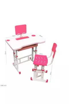 طاولات وكرسي دراسة متعددة الوظائف للأطفال وردي | 543 ص