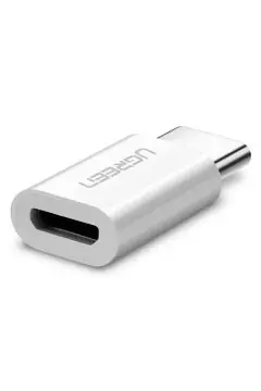 يوجرين | حافظة ABS لمحول USB 3.1 من النوع C إلى Micro USB باللون الأبيض | 1210060