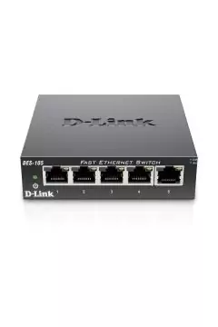 D-LINK | 5 Port 10/100 Unmanaged Metal Desktop Switch | DES-105