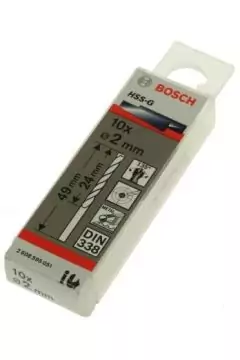 BOSCH | HSS-G Metal Drill Bit 2.0 MM (10 PCS) | BO2608595051