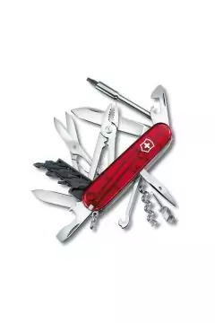 VICTORINOX | Swiss Army Knives CyberTool M Knives Red Transparent 4 Inch| 1.7725.T