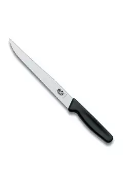 VICTORINOX | Cutlery Carving Knife Wide Blade Serrated Fibrox Handle 20cm Black | 5.1833.20