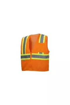 PYRAMEX | Hi-Viz Work Wear Safety Vest with Contrasting Reflective Tape | Orange | RVZ2220