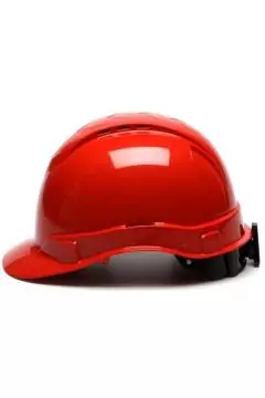 PYRAMEX | Safety Helmet Ridgeline Cap Style Hard Hat with 4-Point Vented Ratchet, Red | HP44120V