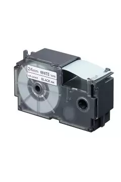 CASIO | Label Printer Tape Black and White 24mm | XR-24WE1-W-DJ1