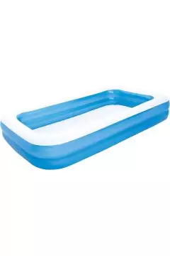 بستواي | حمام سباحة عائلي مستطيل أزرق قابل للنفخ مقاس 10 × 72 × 18 بوصة / 3.05 م × 1.83 م × 46 سم | BES115TOY00097