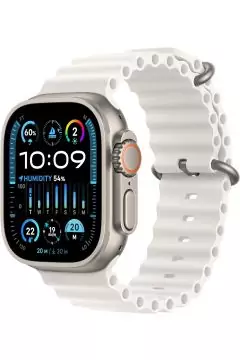 APPLE | Watch Ultra 2 GPS + Cellular 49mm Smartwatch with Rugged Titanium Case & White Ocean Band | MREJ3AE/A