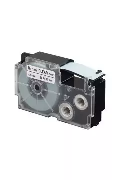 CASIO | Label Printer Black On Clear Tapes 18mm | XR-18X1-W-DJ1