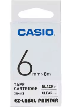 CASIO | Option Label It Tape Clear 6x8mm | XR-6X1-W-DJ1