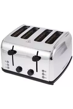 BLACK + DECKER | 4-Slice Stainless Steel Pop-up Toaster with Dual Control 1800W | ET304-B5