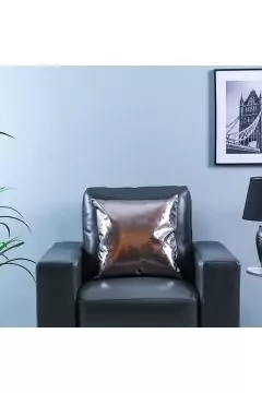 DANUBE | Alaina Pu Leather Cushion 45x45cm Grey DHSF/001 | 811500115940