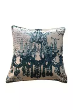 DANUBE | Fantasy Digital Filled Cushion 45X45 cm Teal | 811500118364