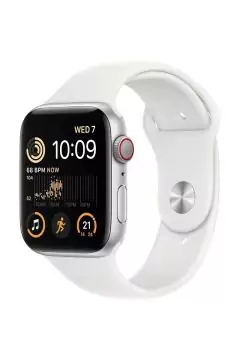 APPLE | Watch SE GPS + Cellular 40mm Silver Aluminium Case with White Sport Band - Regular | MNPP3AE/A