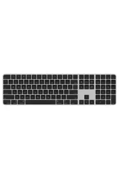 أبل | لوحة المفاتيح السحرية المزودة بمعرف اللمس ولوحة المفاتيح الرقمية لطرز Mac المزودة بالسيليكون - الإنجليزية الأمريكية - المفاتيح السوداء | MMMR3LB/أ