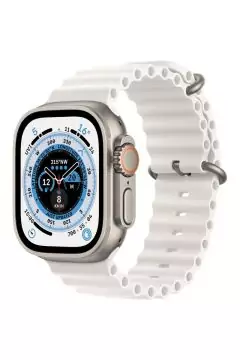 APPLE | Watch Ultra GPS + Cellular, 49mm Titanium Case with White Ocean Band | MNHF3AE/A