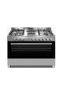 GENERALCO | Cooker 4 Gas B.+ Electric Oven + 2 Hot Plate 90X60 Cm | C904GE