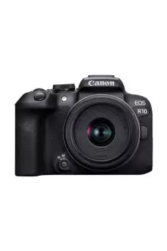 CANON | 24.2MP Mirrorless Camera 18-45 mm Lens, 22.3 x 14.9 mm Sensor, Vari-Angle Touch Screen LCD | EOS R10 18-45
