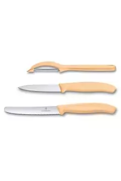 VICTORINOX | Swiss Classic Trend Colors Paring Knife Set 3 Pieces Light Orange | 6.7116.31L92