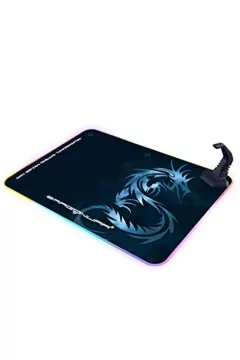 DRAGONWAR | Gaming Mouse Pad Magic Stono RGB Metal With Bungee 360x260x4mm Black | GP-007