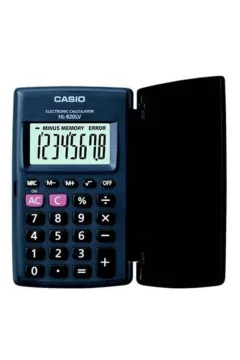 CASIO | Portable Type Practical Calculator (Battery Operated) 8 Digits | HL-820LV-BK-W-DP