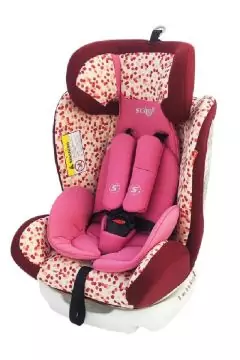 مقعد سيارة للأطفال الرضع بتصميم جديد باللون الوردي | 255-1