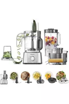 KENWOOD | Multi-Functional Food Processor With 3 Stainless Steel Disks 1000W FDP65.880SI Silver | TE0199878