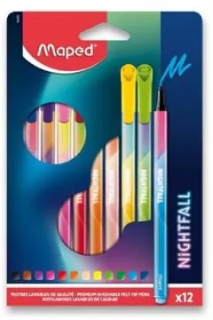 MAPED | Felt Tip Pens Nightfall 12 colors | MD-844400
