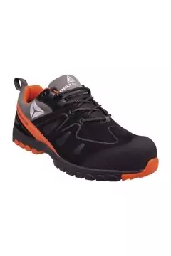 DELTAPLUS | Nylon Mesh/NU Black Leather Safety Shoes  | BROOKLYN  S3 HRO SRC