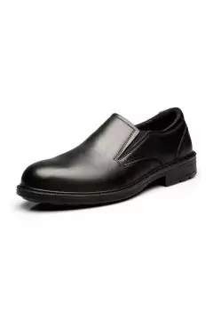 JACKBAGGIO | Men's Black Slip-On Oxford Work Shoe | 8815
