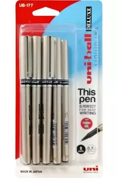 MITSUBISHI | Uni-ball Deluxe Roller Pen Blue 8 pcs | MI-UB177-08C
