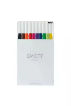 MITSUBISHI | Uniball Emott Fineliner Pen Multicolor 10 Pieces | MI-PEM-SY01-10C