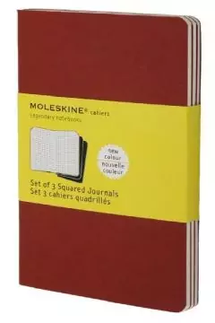 MOLESKINE | Cahiers Pocket Square Notebook Red Set of 3 | ME-CH112EN