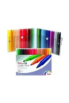 بنتل | مجموعة أقلام ملونة برأس فايبر 36 لونًا | بي-S360-36A