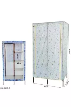 Portable Wardrobe Storage Cabinet Clothes Closet Light Blue | 539 5 2