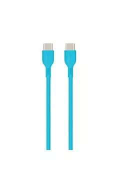 بروميت | توصيل طاقة 60 وات مزود بكابل شحن ومزامنة بيانات USB-C إلى USB-C أزرق | باوربيام- CC.BLUE