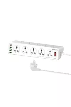 PROMATE | 10 AC Socket Space Efficient Power Strip 20W USB-C Power Delivery Quick Charge 3.0 Port | TE0187965
