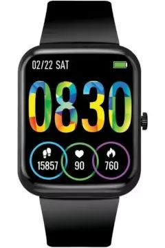 PROMATE | Fitness Smart Watch, 27 Sports Modes Bluetooth Fitness Watch with 1.8" TFT Display, 100 Watch Faces, 10-15 Day Battery Life and IP67 Black | TE0198843