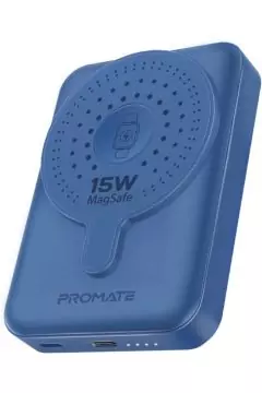 PROMATE | Magnetic Wireless Power Bank Portable 10000mAh 15W Wireless Dual Magnetic Blue | TE0204115