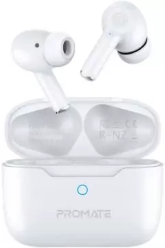 PROMATE | True Wireless Earbuds, In-Ear Active Noise Cancelling Bluetooth v5.3 Earphones White | TE0201538