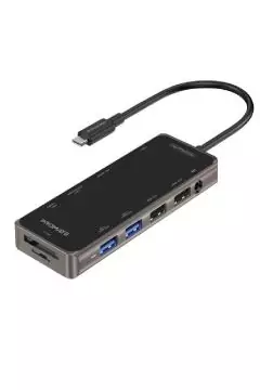 PROMATE | Ultra-Fast Multiport USB-C Hub with 100W Power Delivery | TE0173341