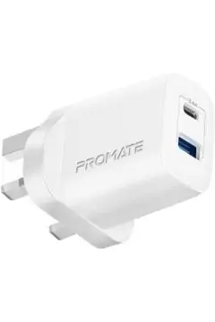 PROMATE | USB-C Adapter, Universal 17W Multi-Port Wall Charger with 5V/3A Type-C Port, 5V/2.4A USB-A Port | TE0184124