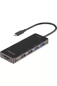 PROMATE | USB-C Hub, 9-In-1 USB Type-C Adapter with 1000Mbps RJ45 Ethernet, 100W USB-C Power Delivery | TE0165223