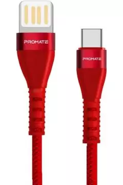 PROMATE | Zinc Alloy Reversible USB-A To Apple Lightning, Anti-Break Tpe, 1.2M Red | TE0138668